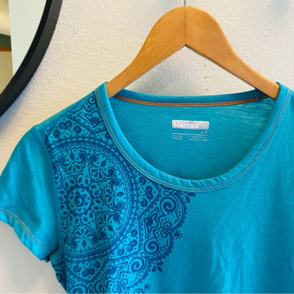 Ladies Marmot Katie Dry-Release Turquoise Top - Picture 3 of 5